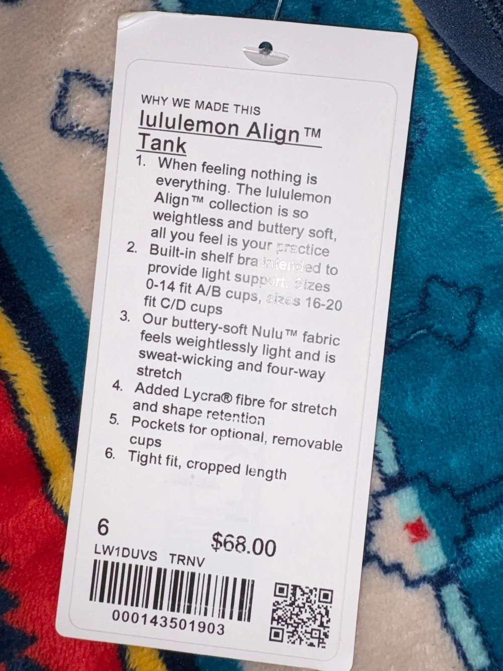 NWT Lululemon Navy Align Tank